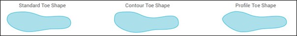 Steprite Orthotic footwear Toe Shapes